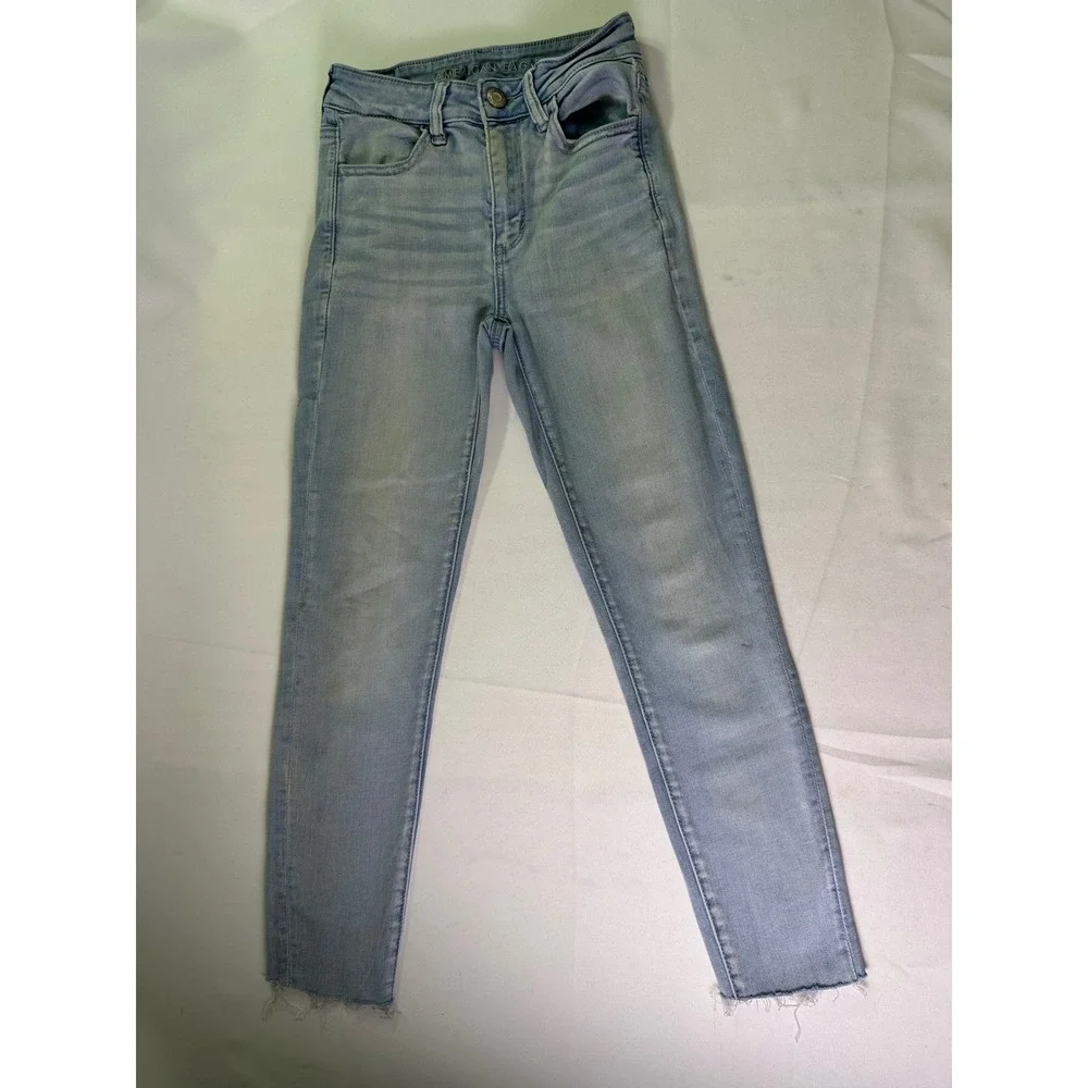 American Eagle‎ Hi-Rise Jegging Next Level Stretch Light Wash Size 2 Regular